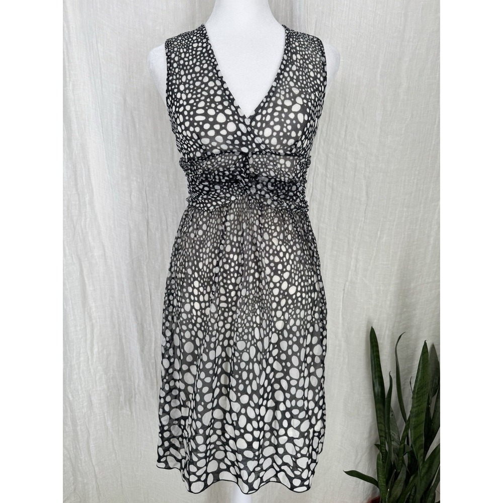 Vintage Y2K Mesh Babydoll Dress XS Retro Pin Up Fairy Indie Polka Dot Deadstock